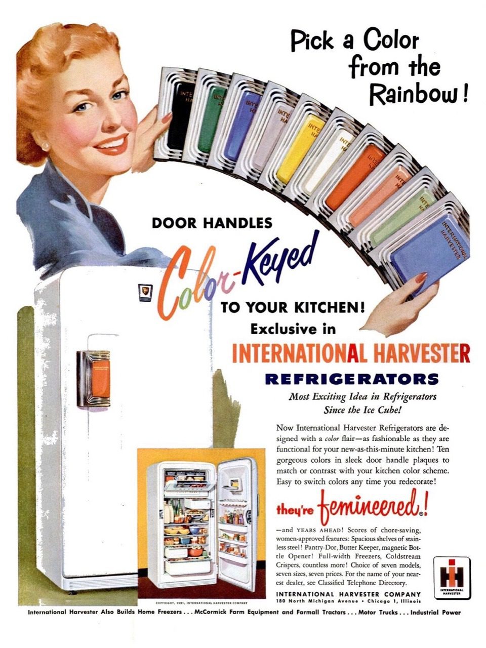 1951 International Harvester Refrigerator advertising