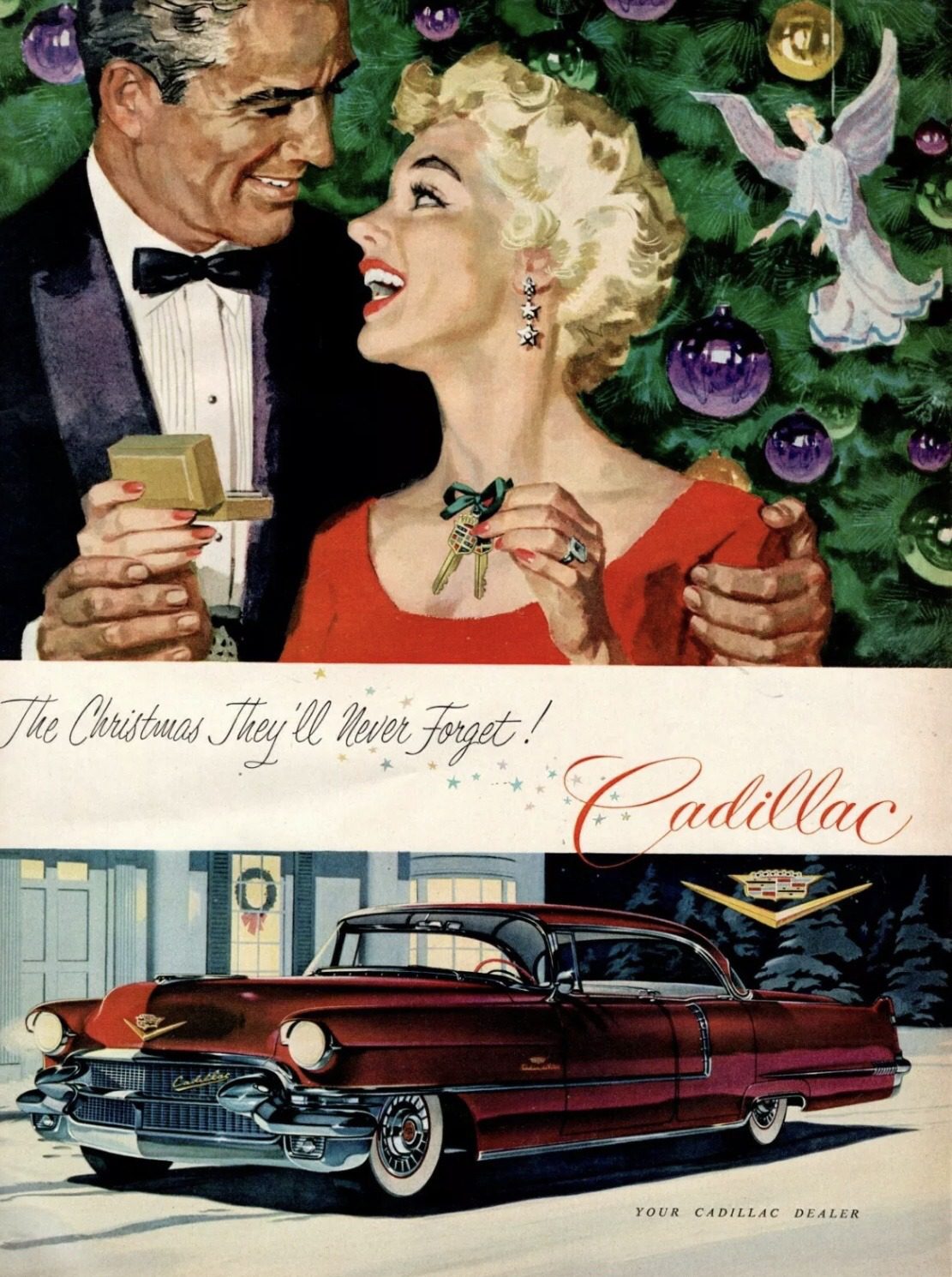 1956 Cadillac Christmas advertising