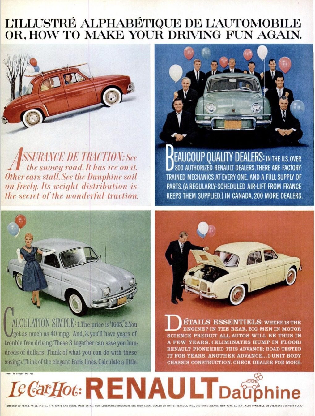 1959 French Advertisement for the 1960 Renault Dauphine
