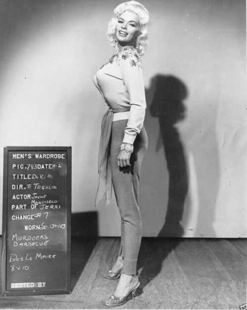 Jayne Mansfield in wardrobe tests for ‘The Girl Can’t Help It’ (1956)