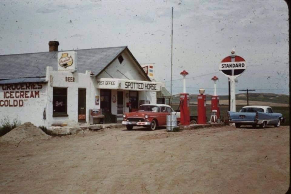 Standard Oil Service station at the Spotted Horse