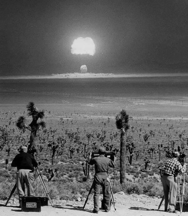 Atomic bomb testing, Nevada, 1955