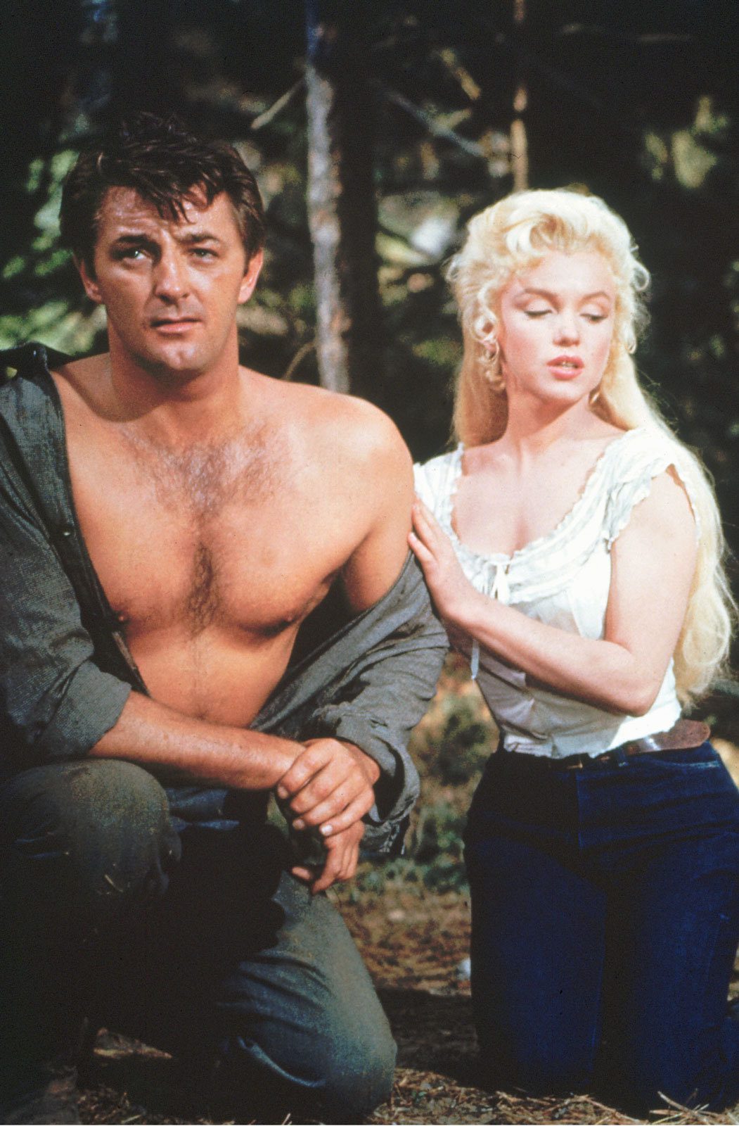 Marilyn Monroe and Robert Mitchum in “River of No Return” (1954)
