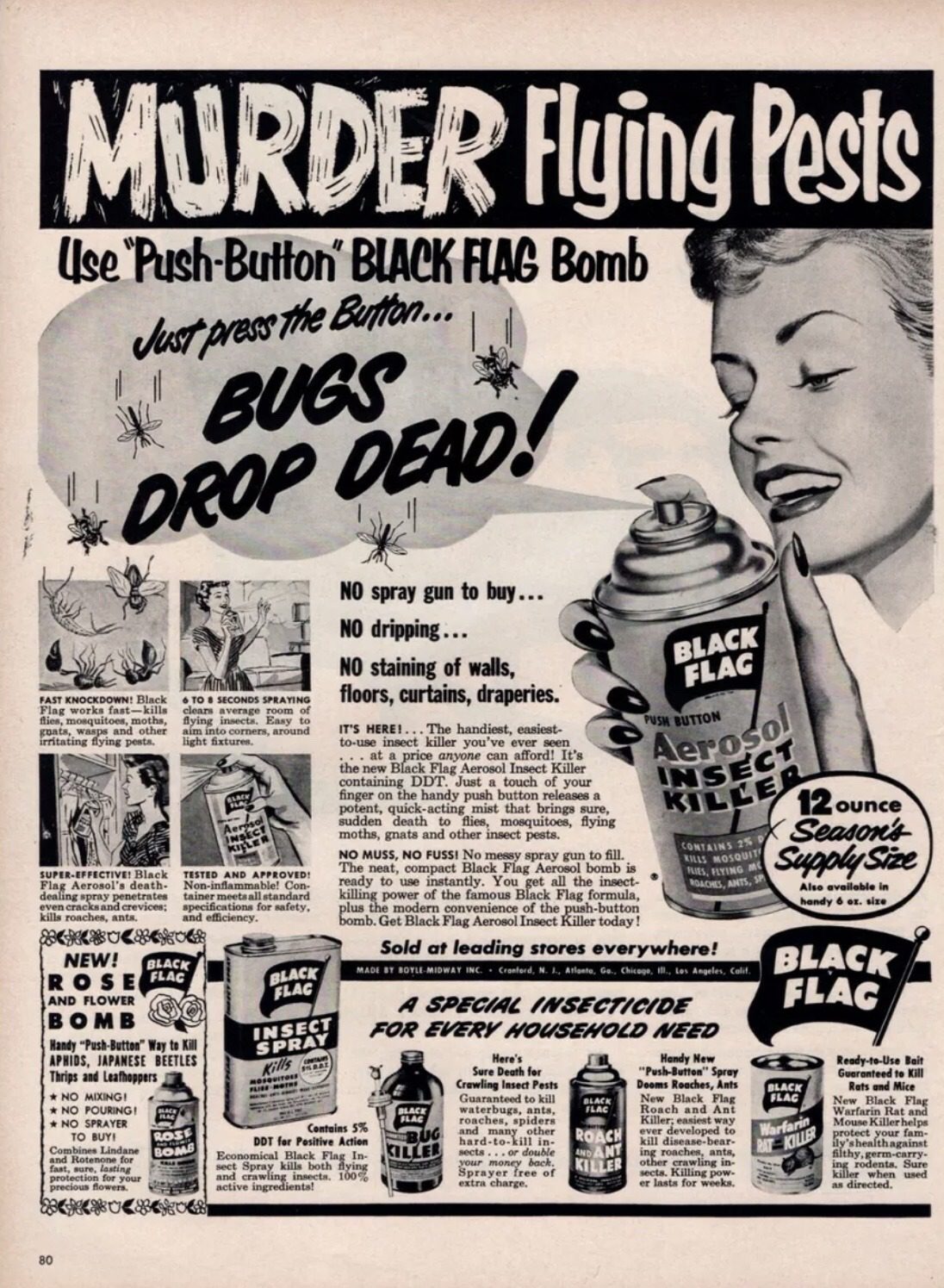 1953 Black Flag Pesticide ad