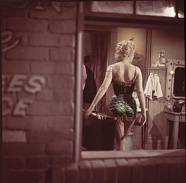 Marilyn Monroe during the filming of Bus Stop, 1956.