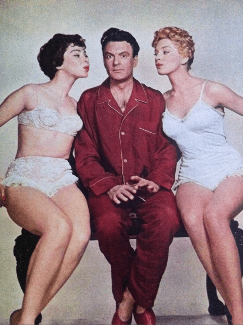 Marigold Russell, Margaret Simons, and Donald Sinden in Operation Bullshine (1959)