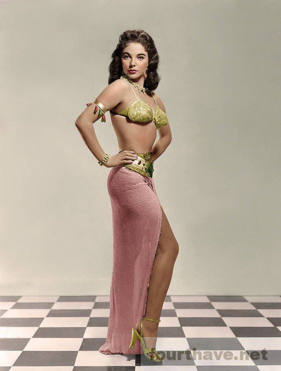 Joan Collins in Land of the Pharaohs, 1955