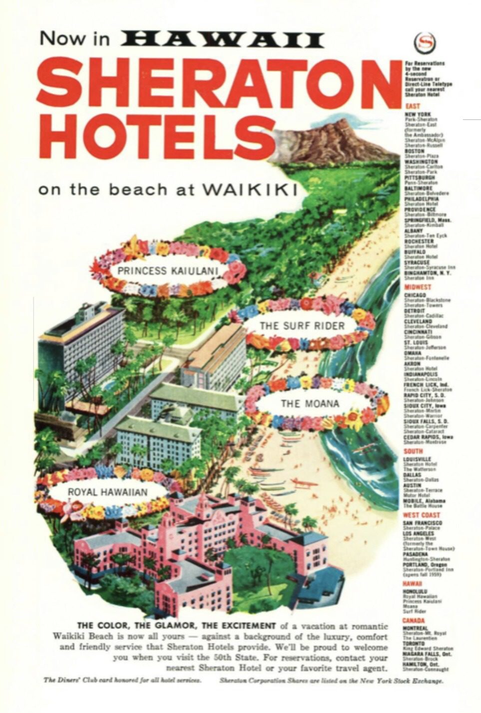 1959 Sheraton Waikiki Hotel advertisement