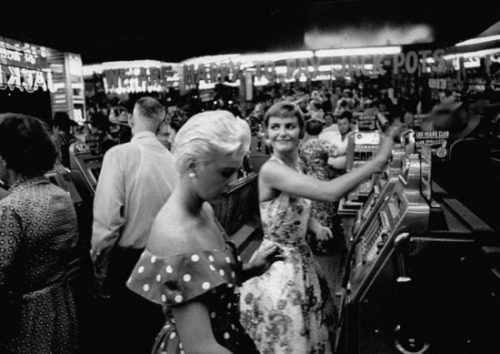 Chorus girl and her roommate hitting the casinos in Las Vegas 1954