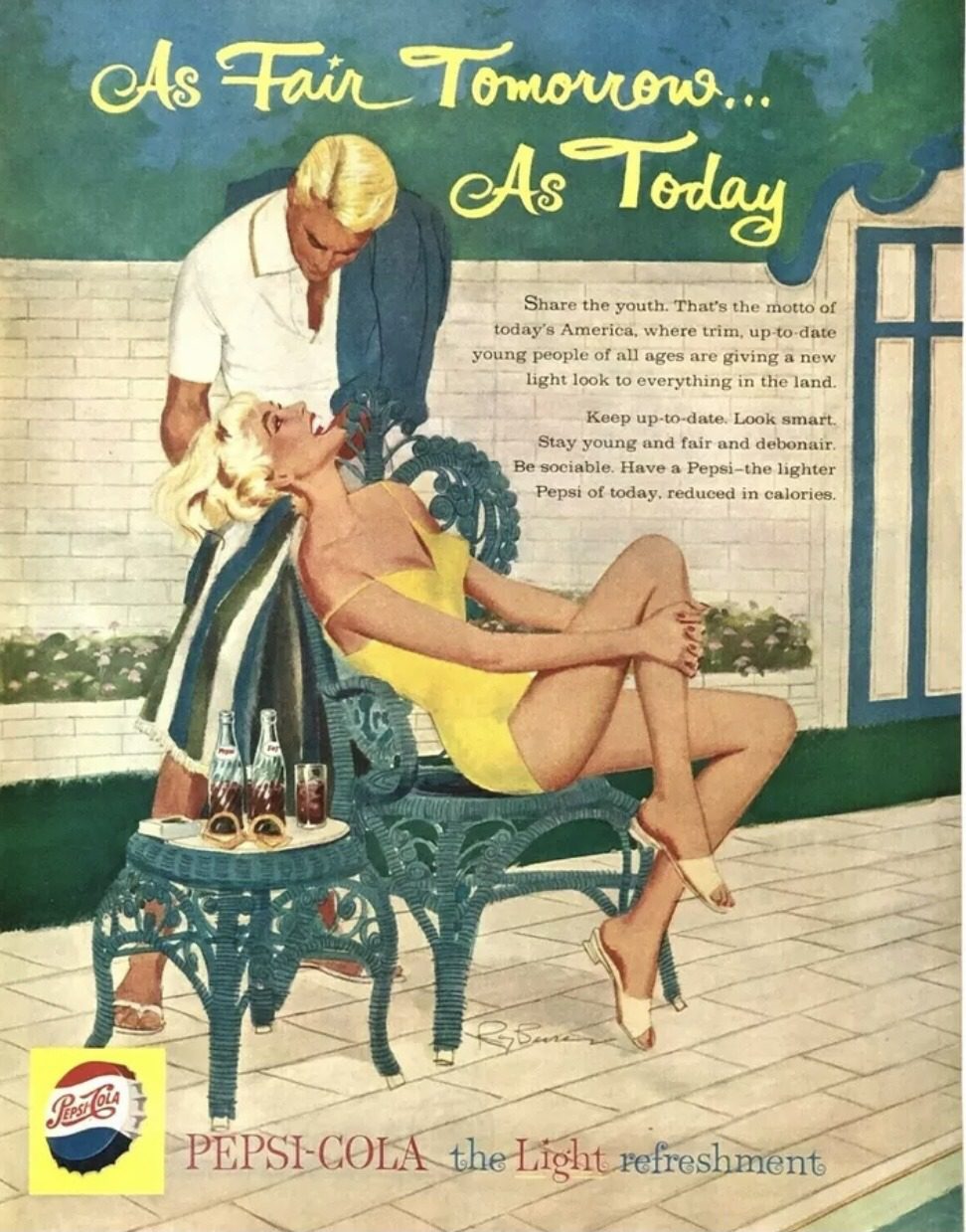 1959 Pepsi Cola magazine advertising