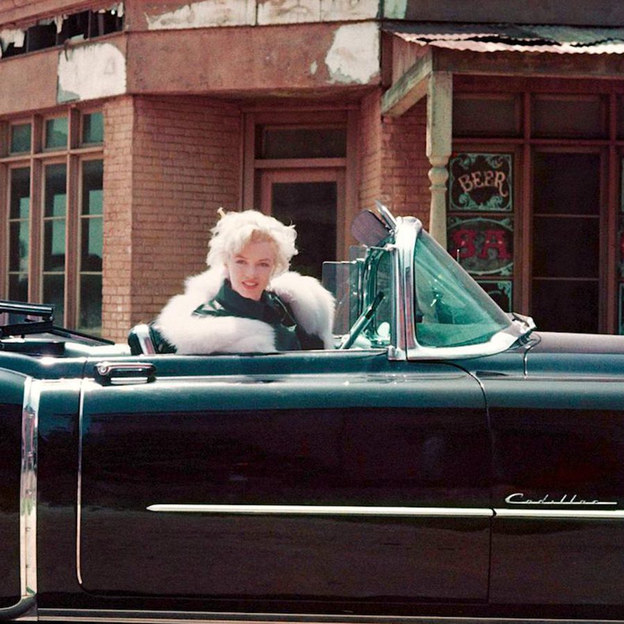 Marilyn Monroe, in her new '54 Cadillac Eldorado