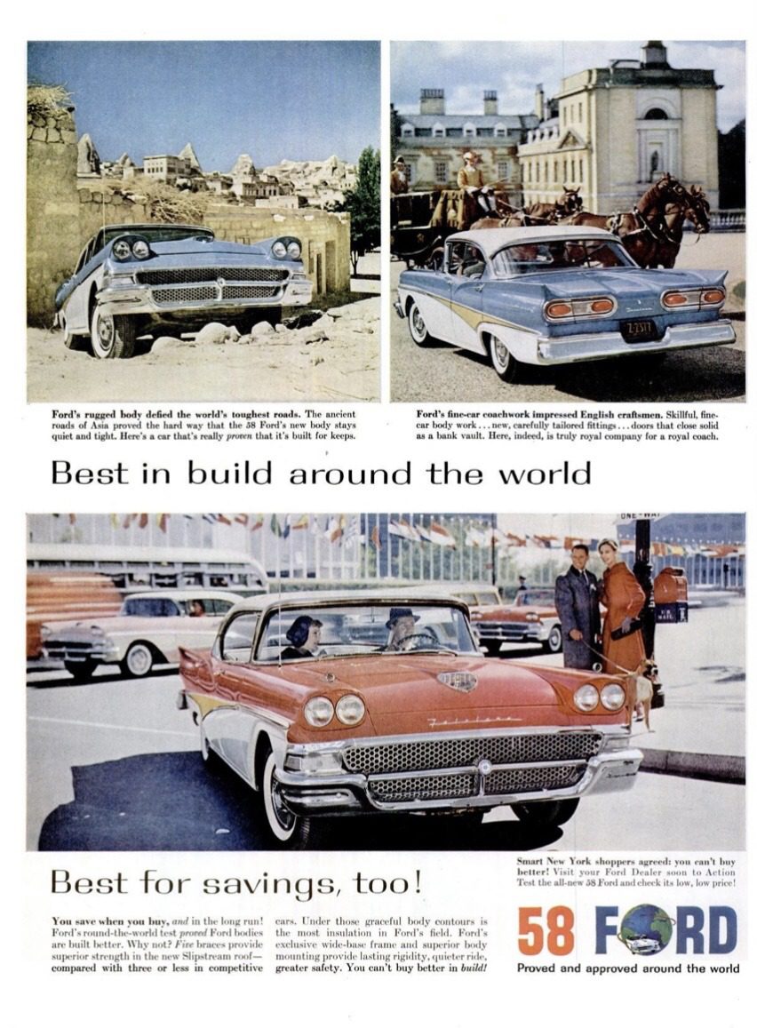 1958 Ford automobile advertising