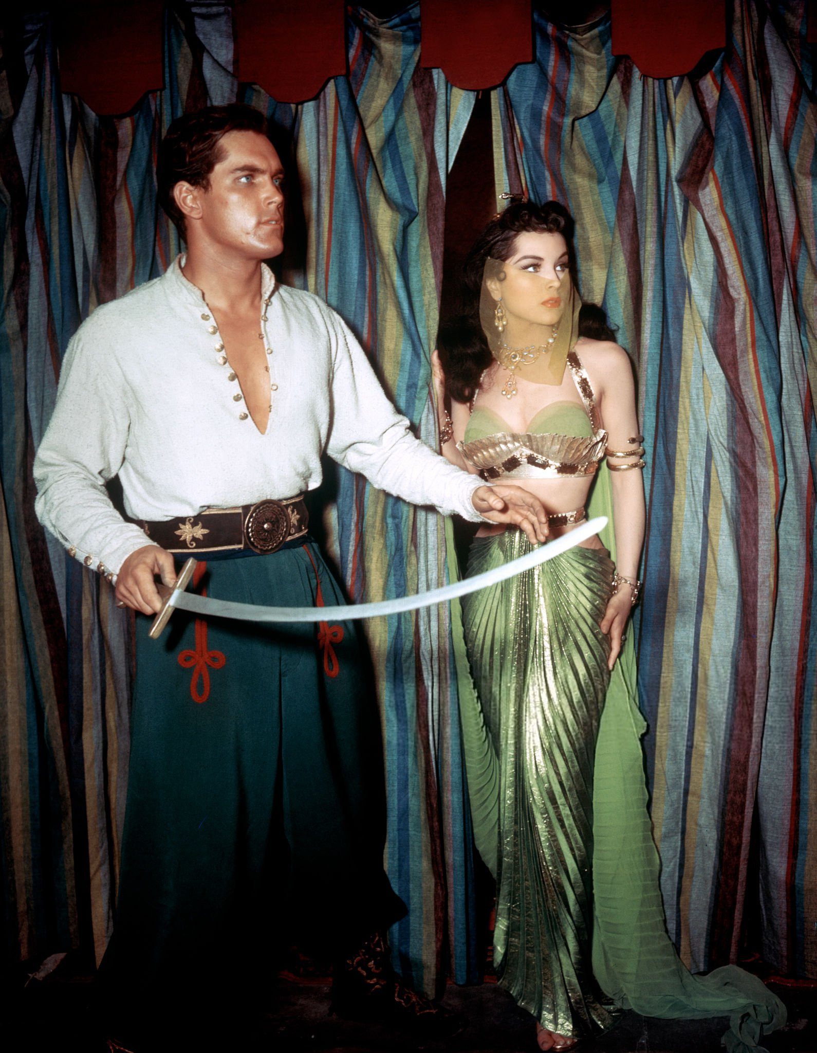 Debra Paget and Jeffrey Hunter in Princess of the Nile (1954)