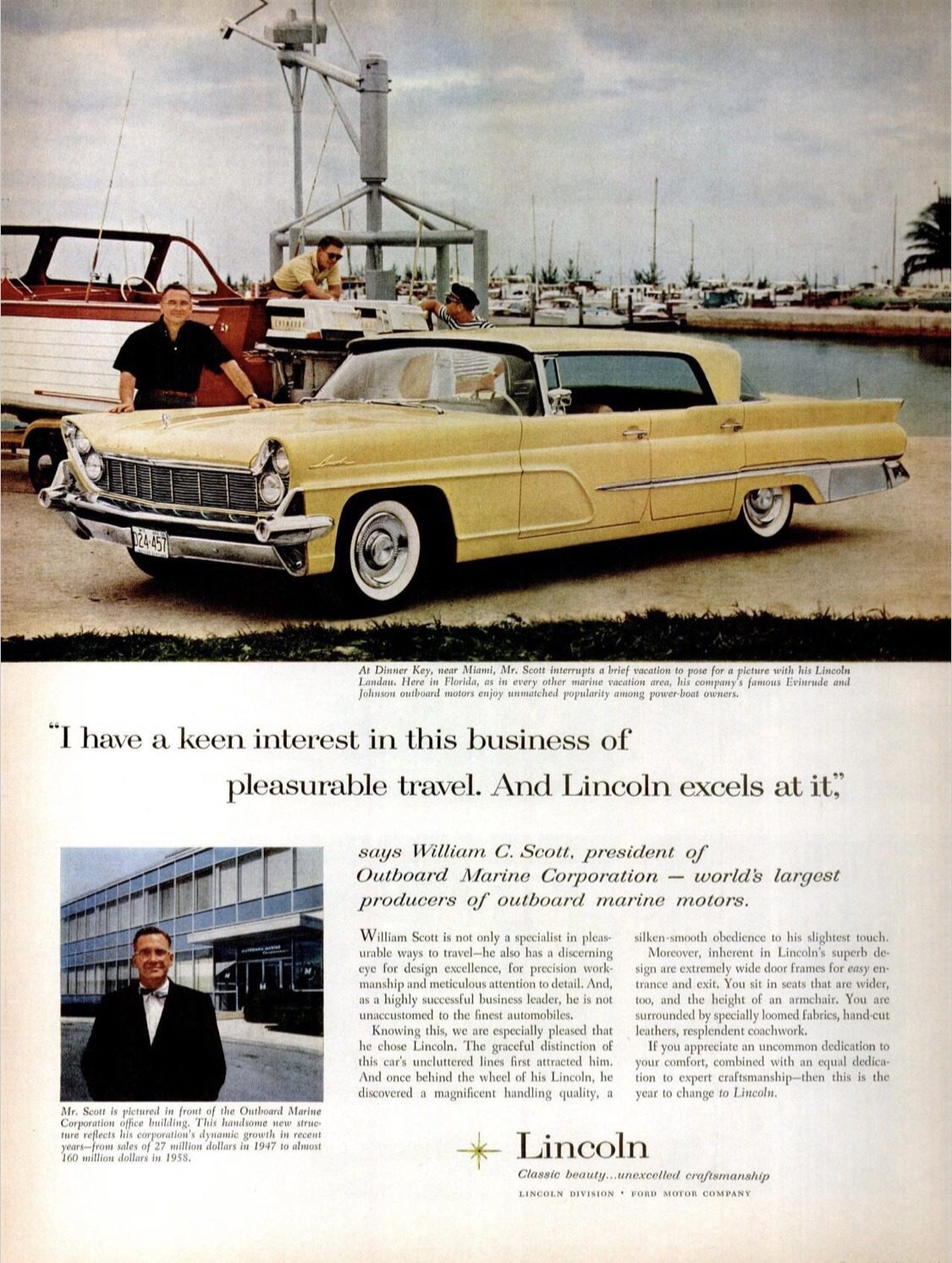 1959 Lincoln automobile advertisement