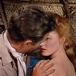 Eleanor Parker and Charlton Heston in THE NAKED JUNGLE (1954)