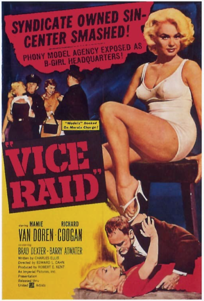 Mamie Van Doren in Vice Raid (1959).