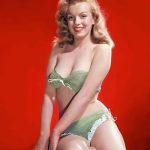 Marilyn Monroe early pinup pose in a bikini