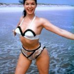 Bettie Page showing off her home made Bikini
