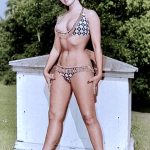 Bettie Paige in a tiny bikini
