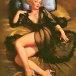 Gil Elvgren – Suzette (Black Chiffon) – October (1956)