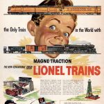 1950 Lionel Train advertising featuring a ringing endorsement by Joe DiMaggio himself!