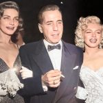 Humphrey Bogart, seen here with his wife Lauren Bacall and Marilyn Monroe at the premiere of “How to Marry a Millionaire” in 1953