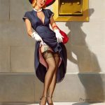 Gil Elvgren – Stocking it Away May 1953