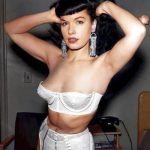 Bettie Page in white lingerie