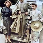 Lauren Bacall, Humphrey Bogart, and Katharine Hepburn