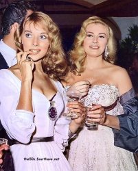 Vikki Dougan and Anita Ekberg, 1950s